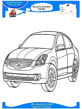 Çocuklar İçin Nissan Boyama Sayfaları 
